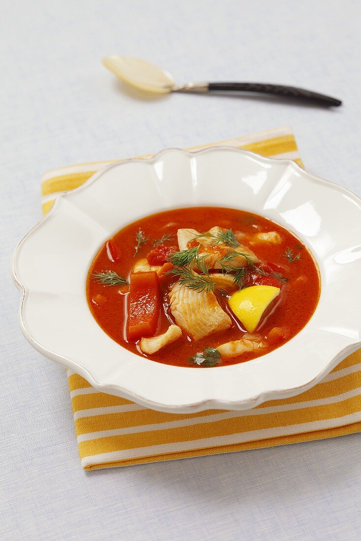 Fish and tomato soup