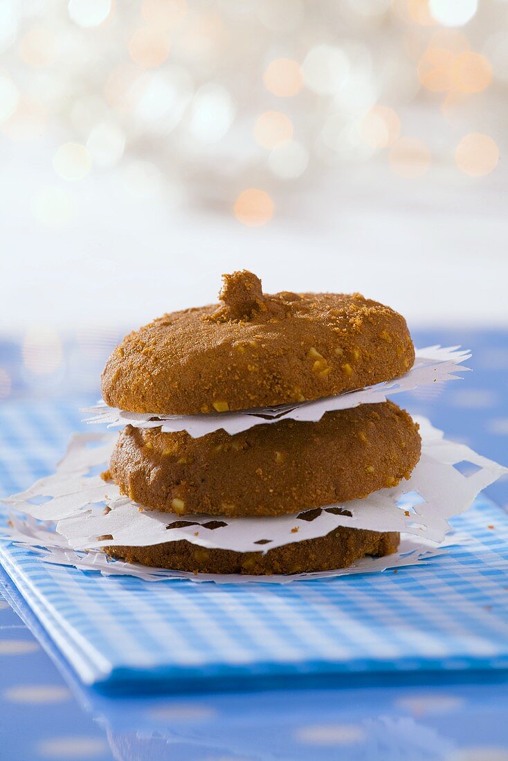 Schokoladen-Walnuss-Plätzchen zu Weihnachten