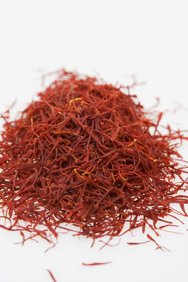 A heap of saffron threads