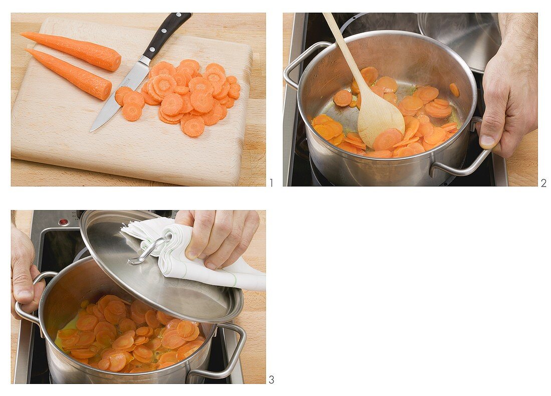 Stewing carrots