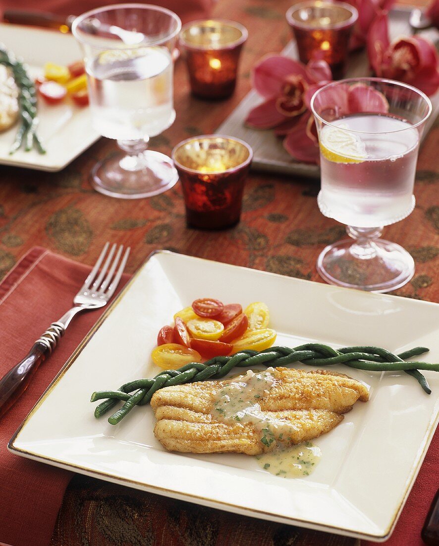 Catfish fillet with vegetables