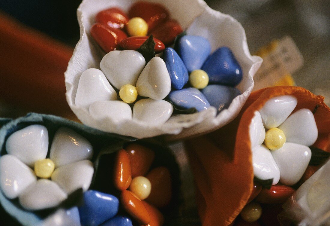 Confetti flowers (sweets) from Sulmona, Italy