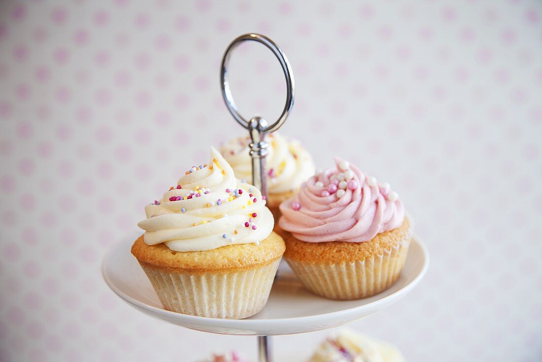 Cupcakes on a cake stand