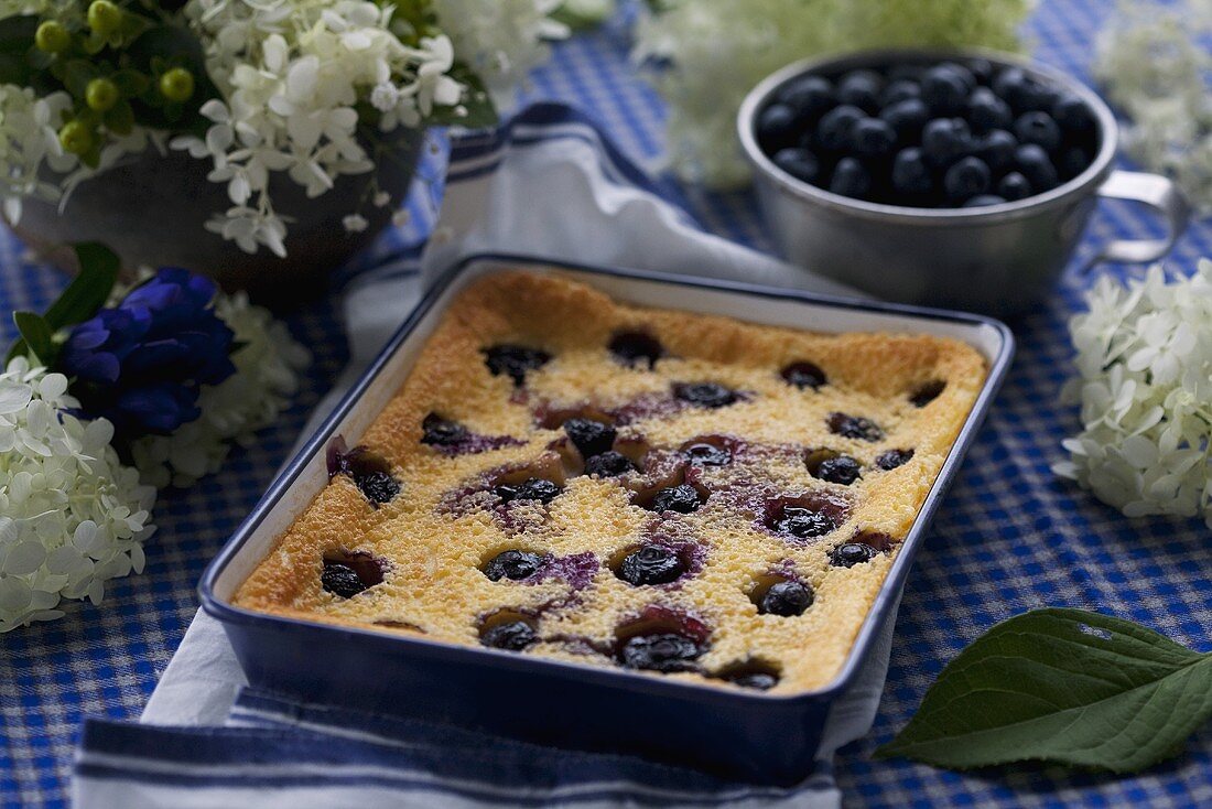 Serving of Blueberry Cobbler