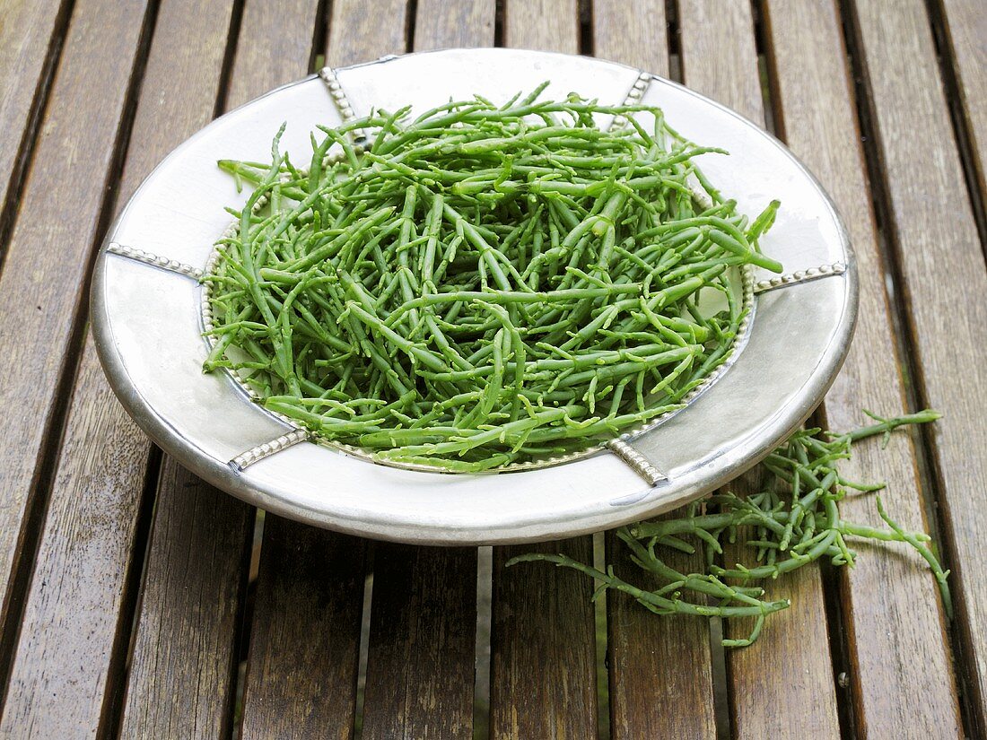 A plate of glasswort