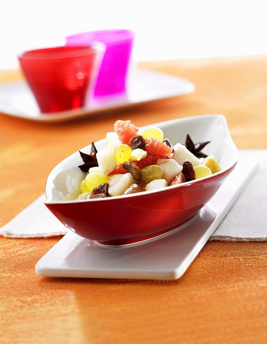 Fruit salad with syrup
