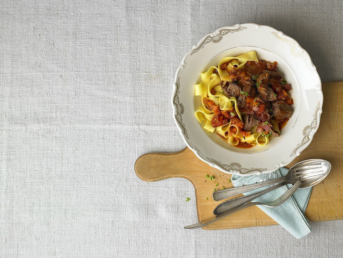 Pappardelle with hare ragout