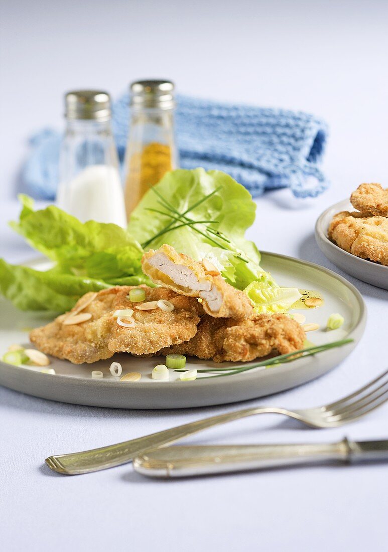 Hühnerschnitzel mit Frühlingszwiebeln