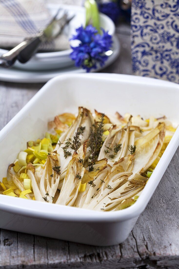 Chicory bake with thyme