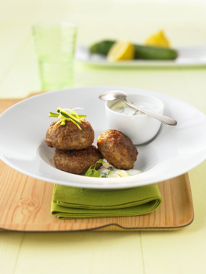 Lamb meatballs with courgette
