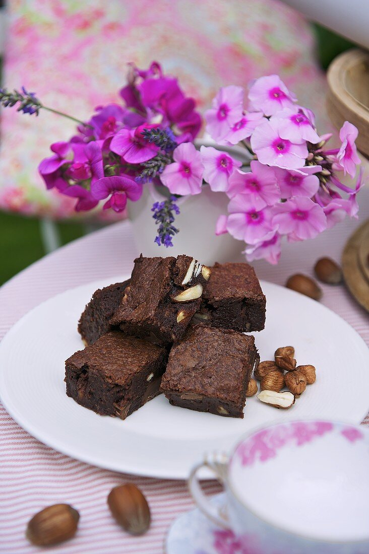 Brownies with hazelnuts