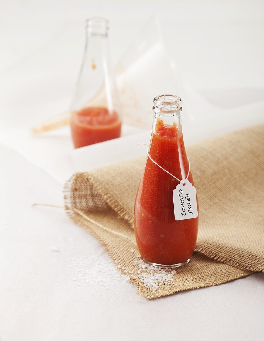 Homemade tomato puree