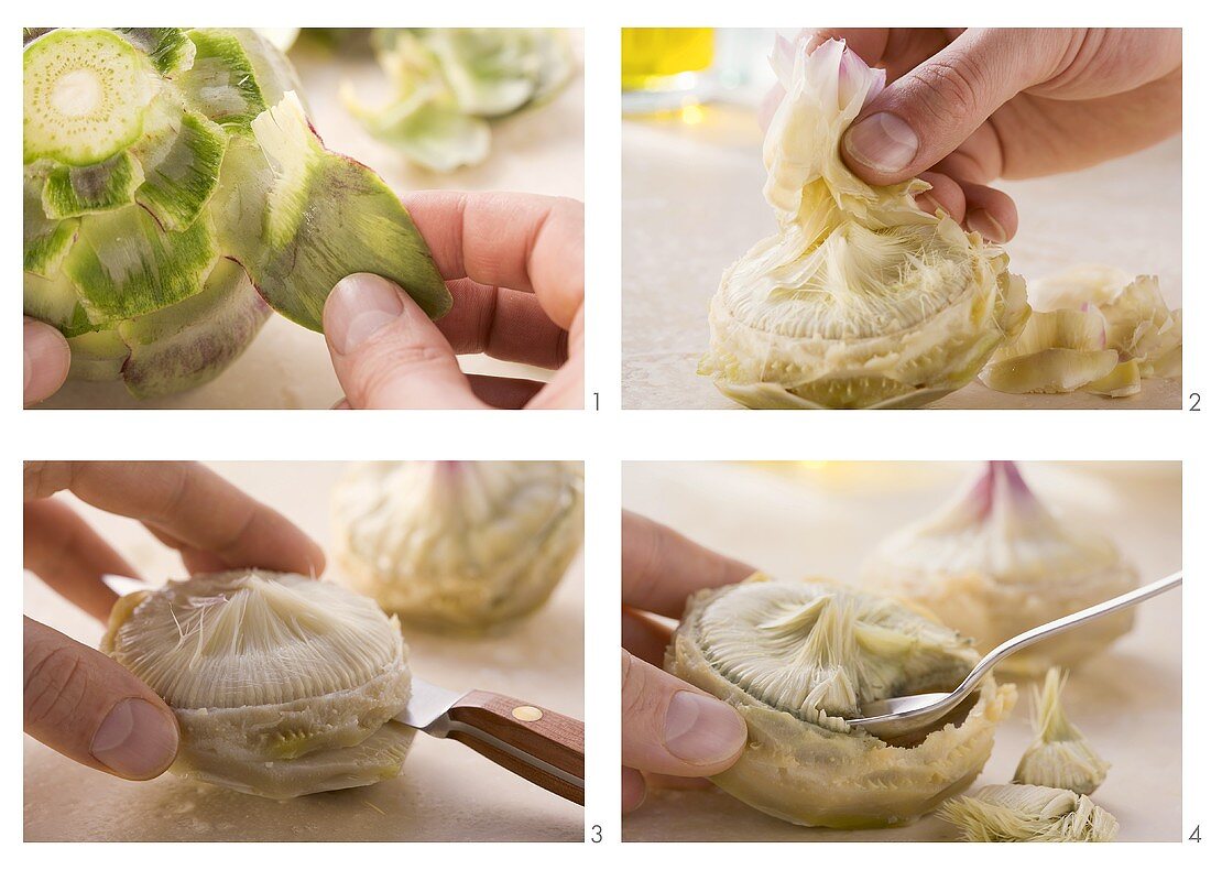 Trimming an artichoke