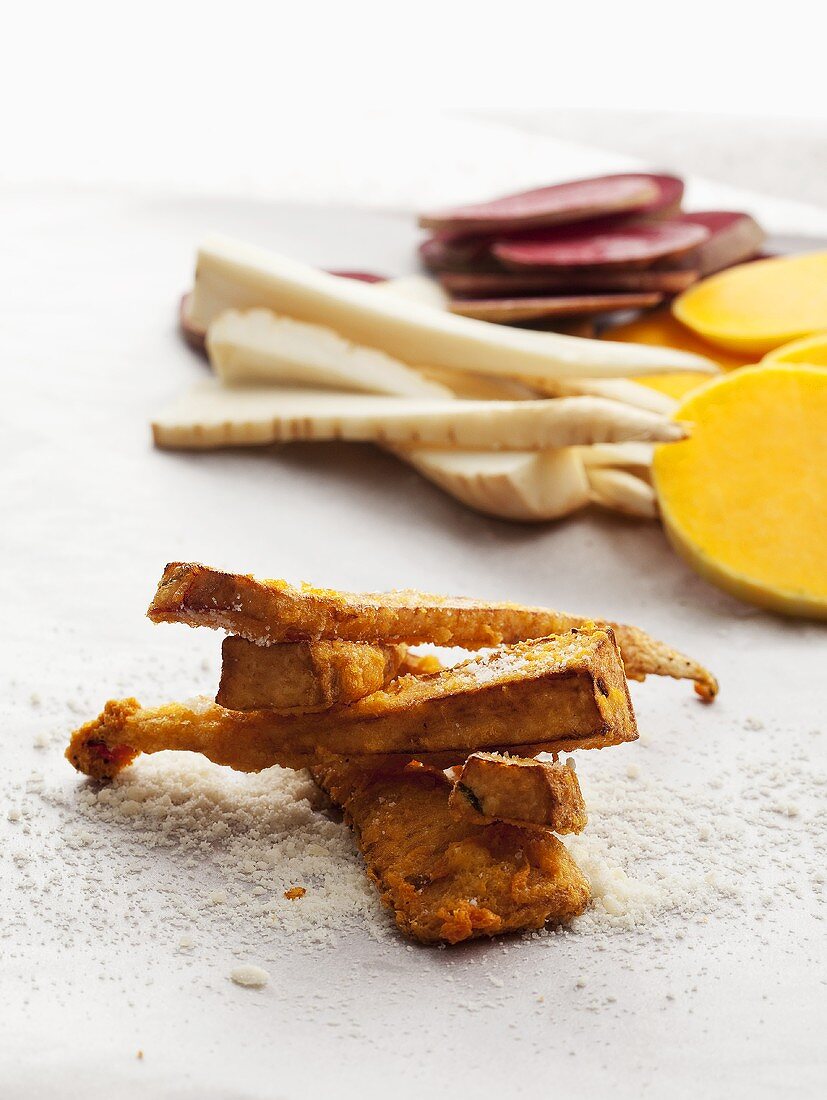 Roasted vegetables with a Parmesan crust