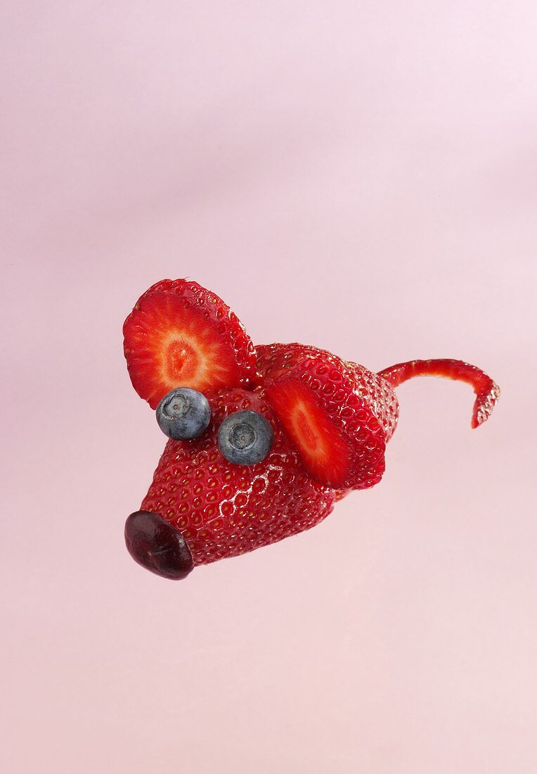 Eine Erdbeer-Maus