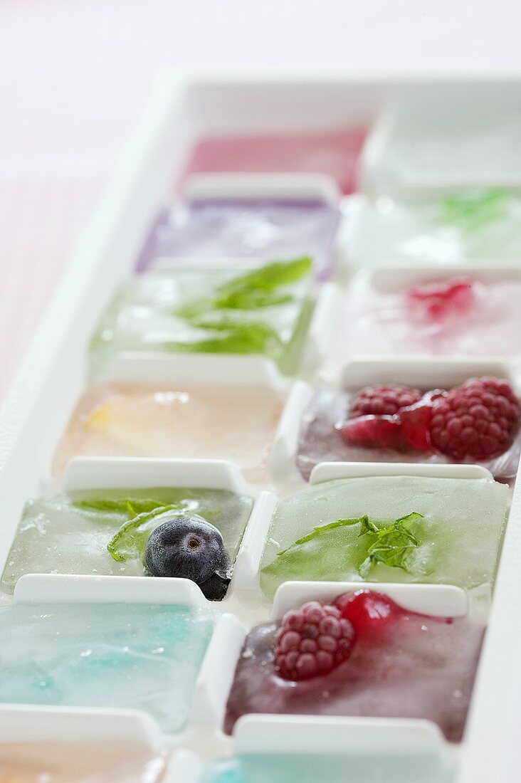 Fruit ice cubes