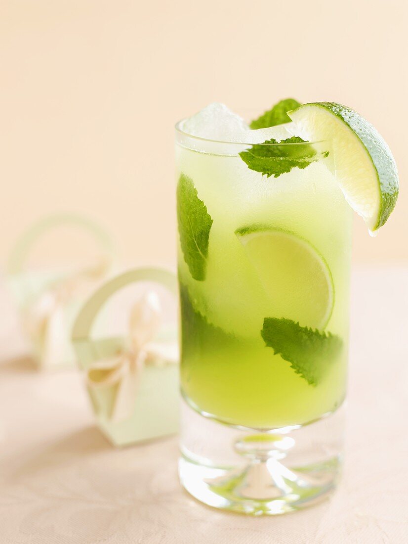 Mojito with honeydew melon