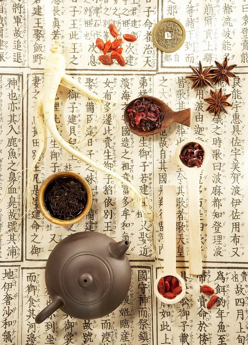 Asian tea still life