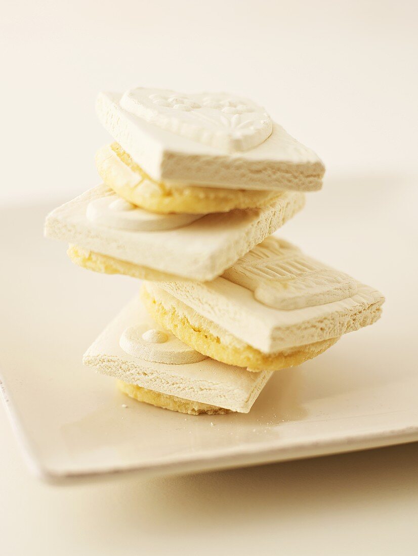 Springerle (German biscuits), stacked