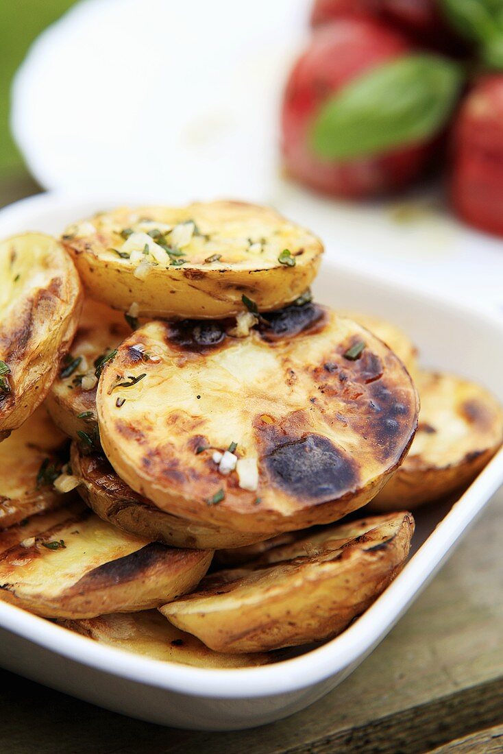 Grilled potatoes