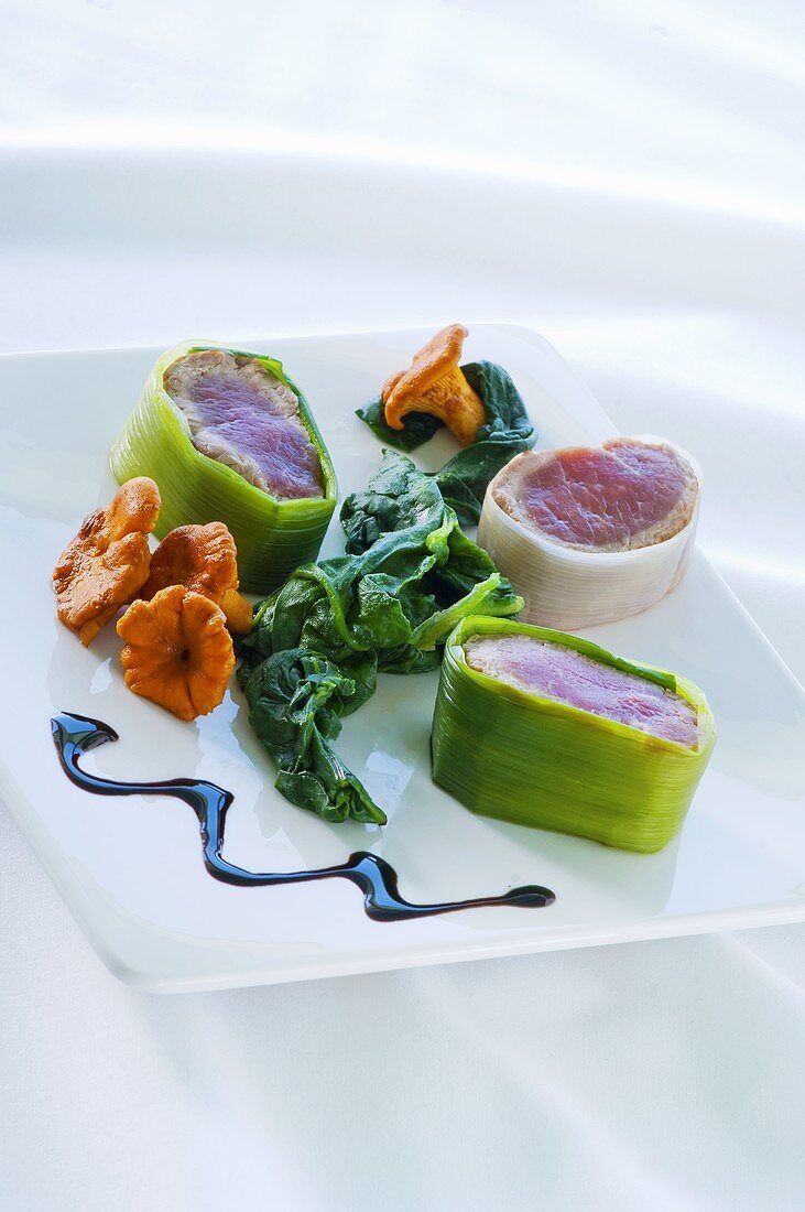 Noisettes of veal with spinach