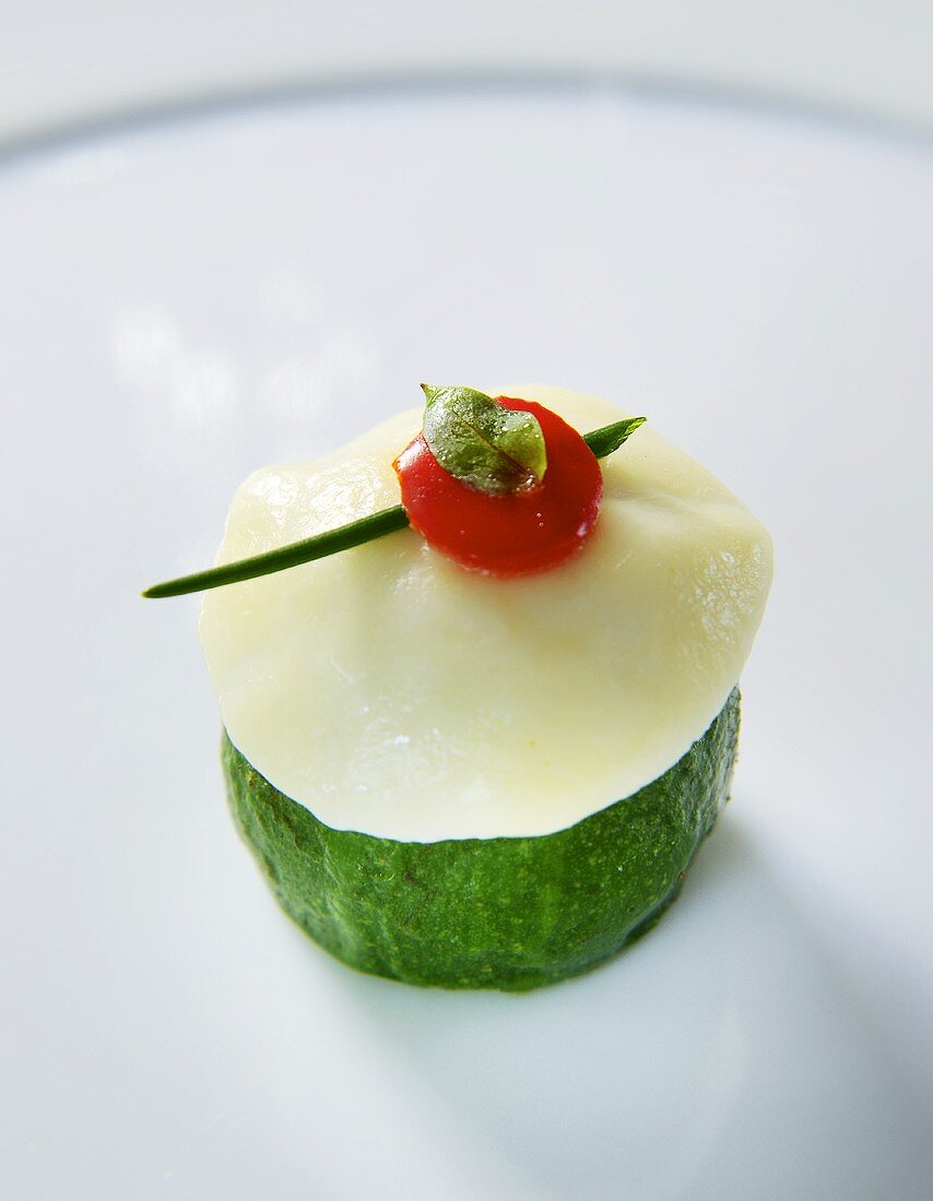 Courgette and mozzarella appetiser