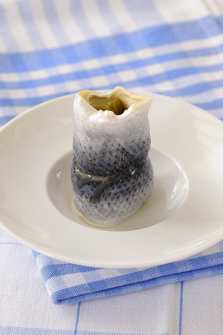 Rollmops auf Teller