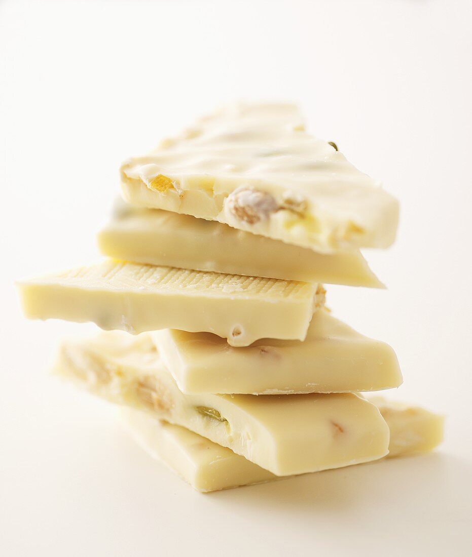 White chocolate with fruit