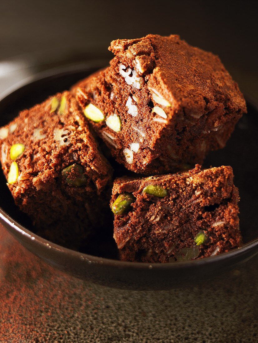 Brownies with pistachios