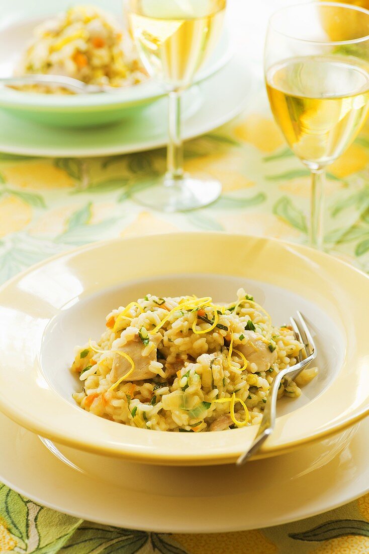 Risotto mit Zitronenhähnchen