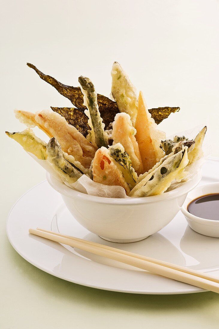 Vegetable tempura with soy sauce (Japan)