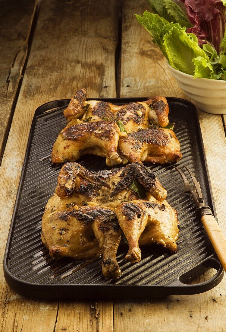 Roast chicken with beer marinade