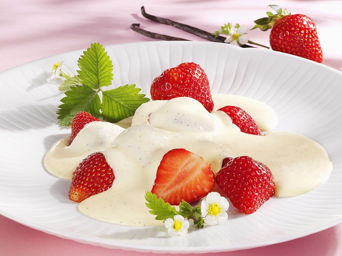 Strawberries with mascarpone cream