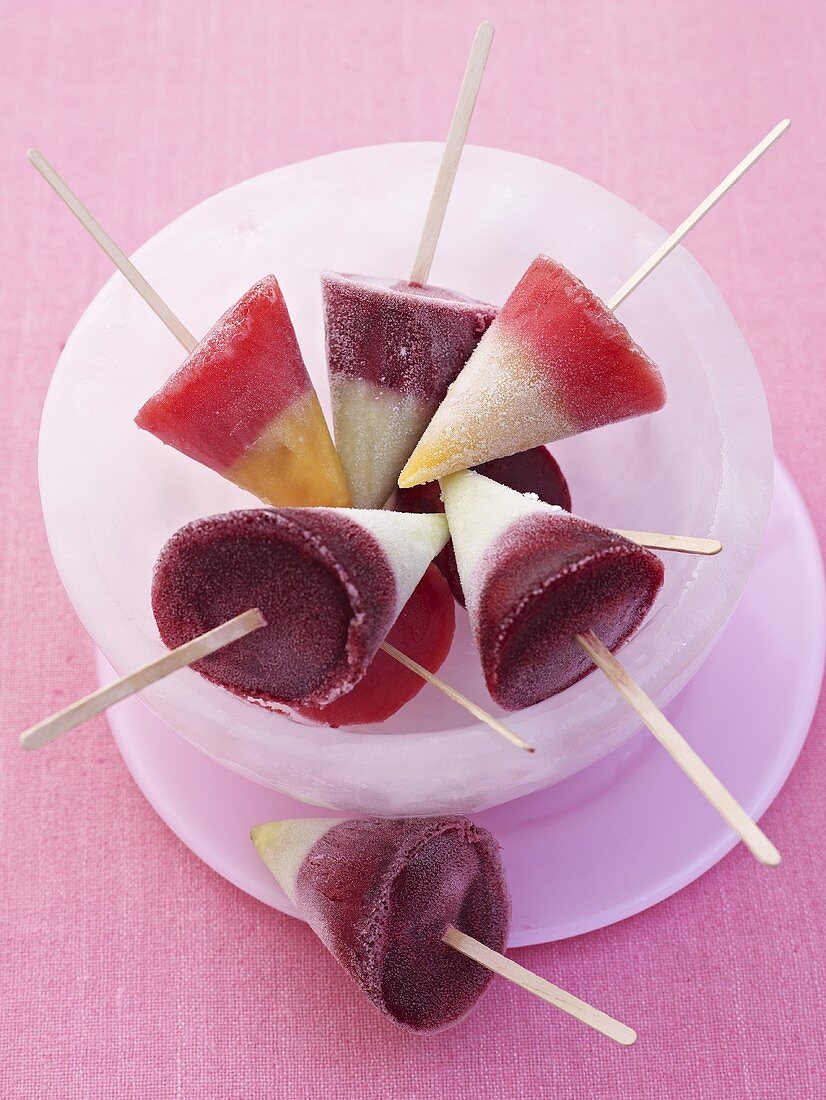 Fruit ice lollies