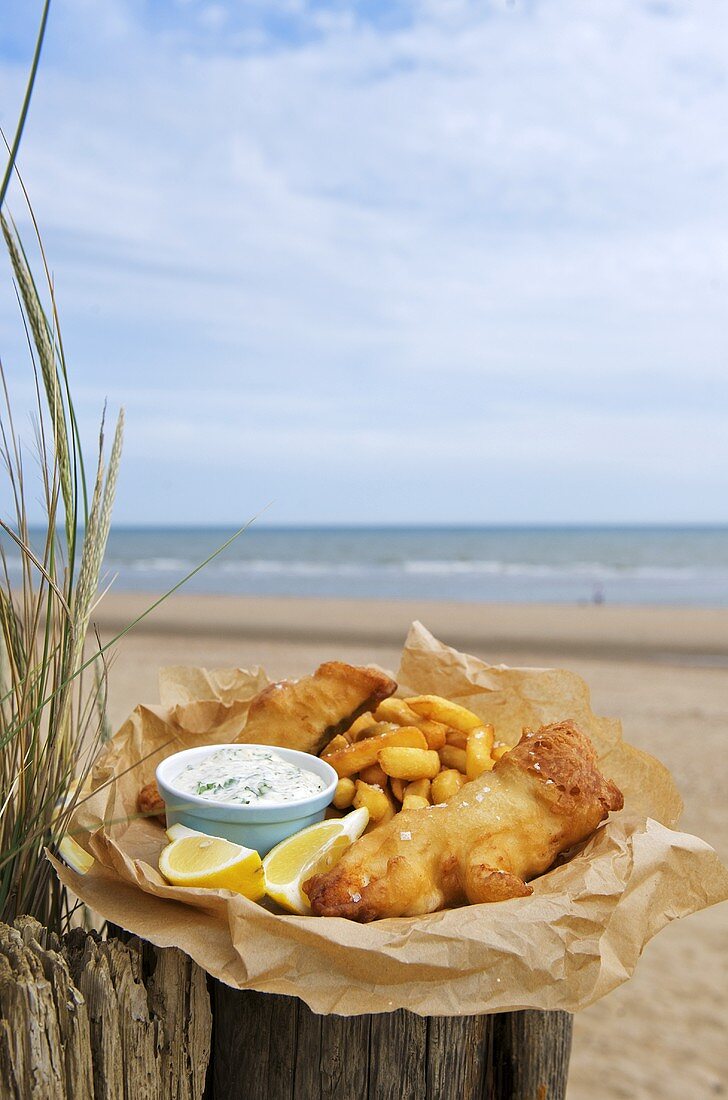 Fish and Chips am Meer