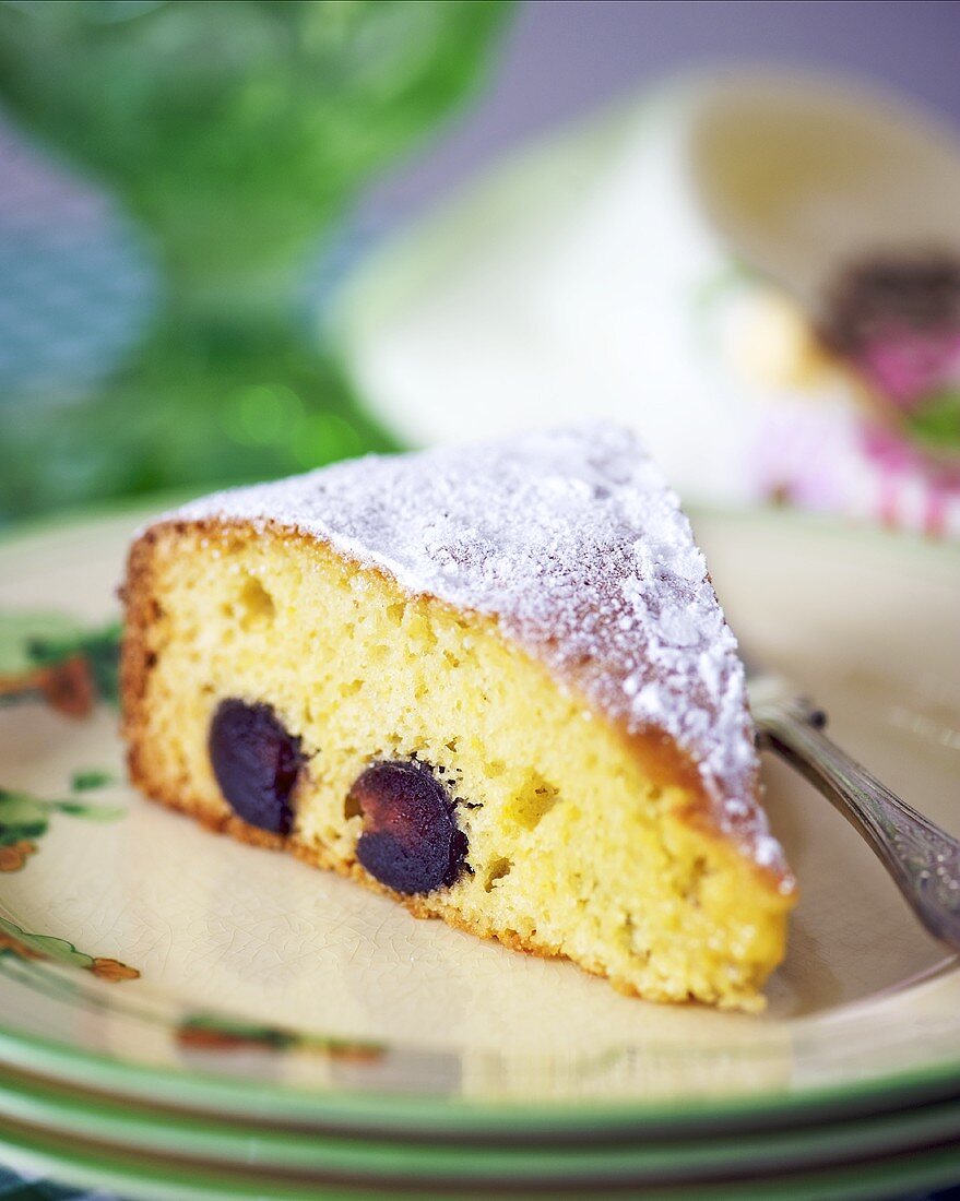 Ein Stück Kirschkuchen