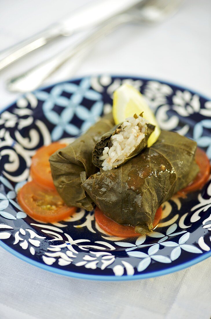 Dolmades (Gefüllte Weinblätter, Griechenland)