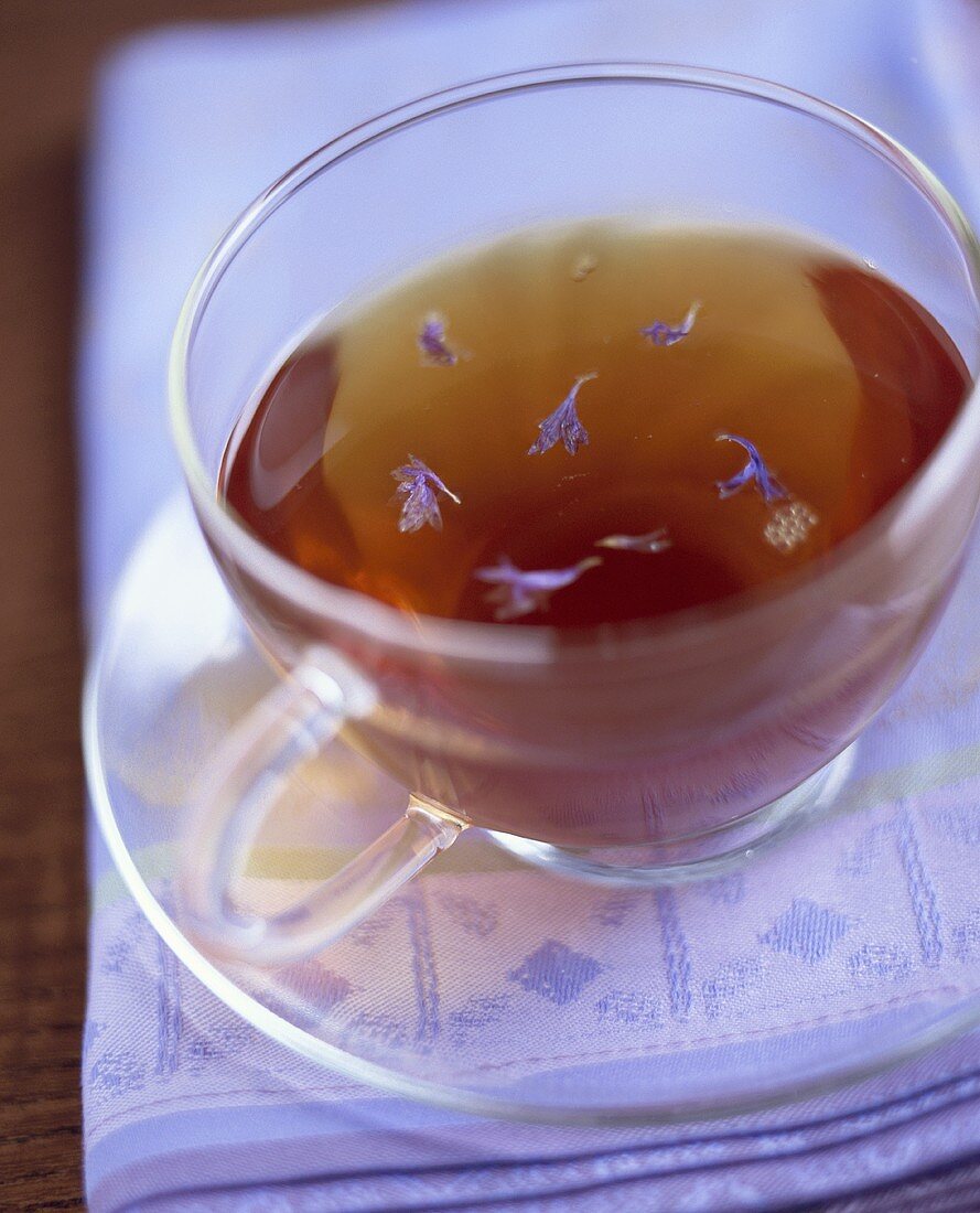 Earl Grey tea with flowers