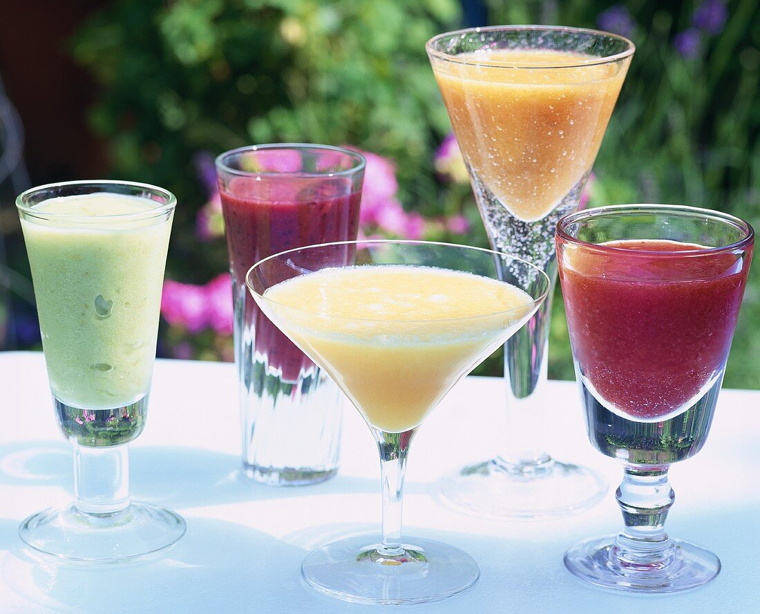 A selection of smoothies