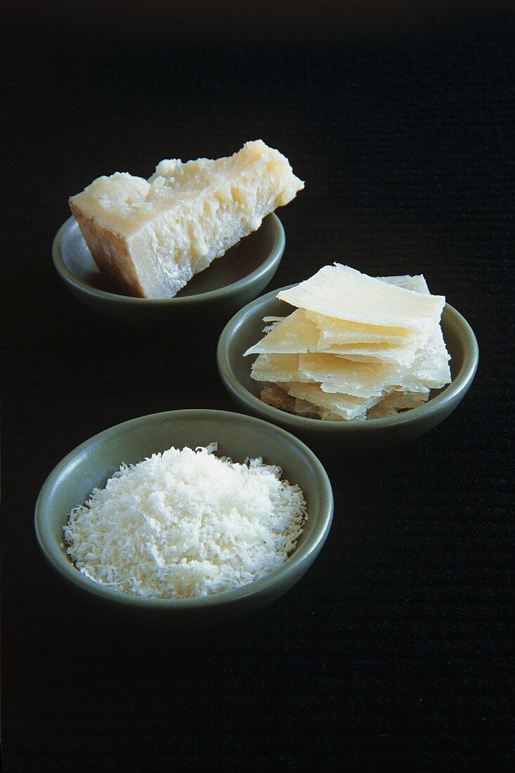 Parmesan cheese (a piece, thinly sliced and grated)