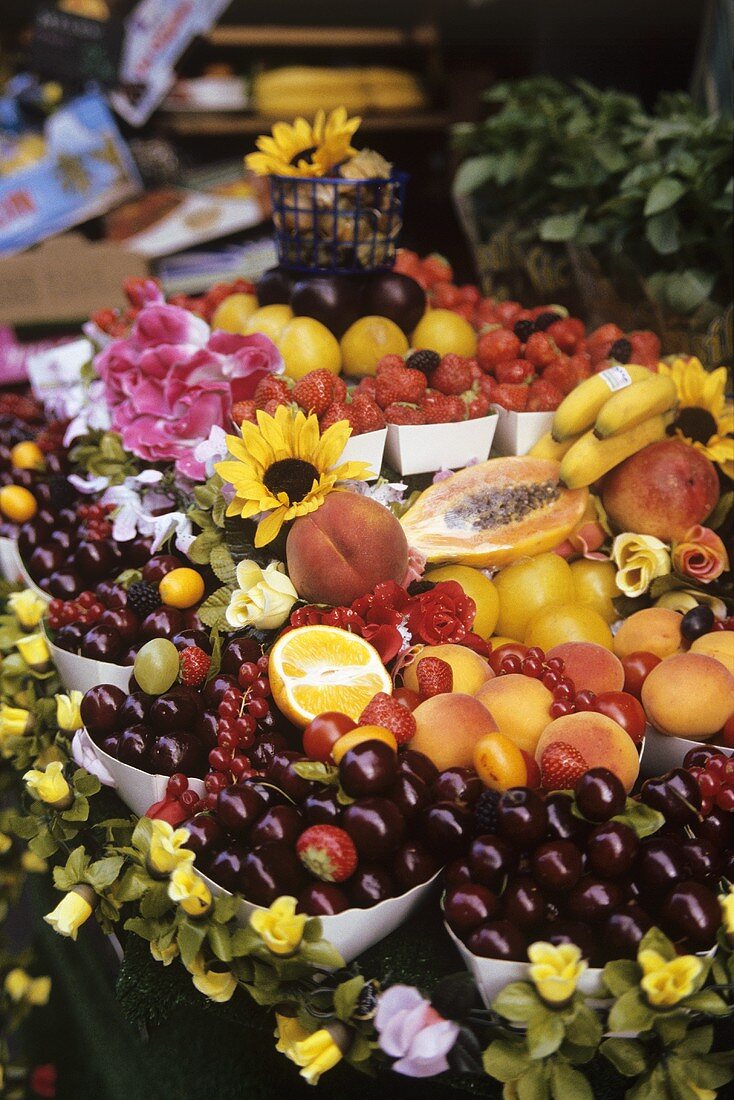 Fresh fruit on a fruit stall