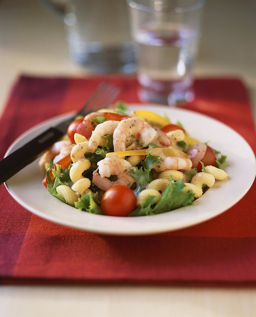 Shrimp and pasta salad