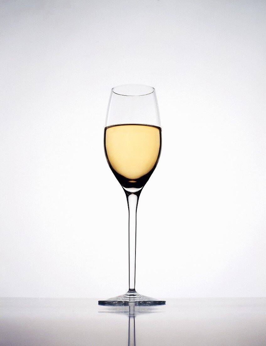 A glass of white wine