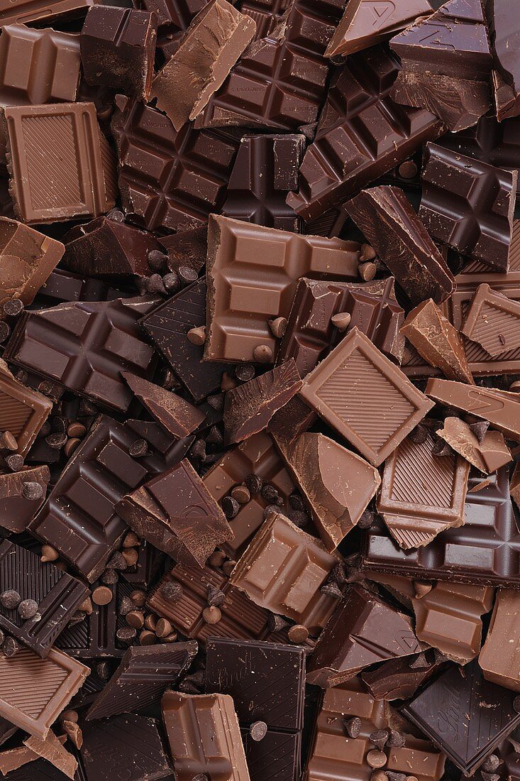 Broken chocolate bars