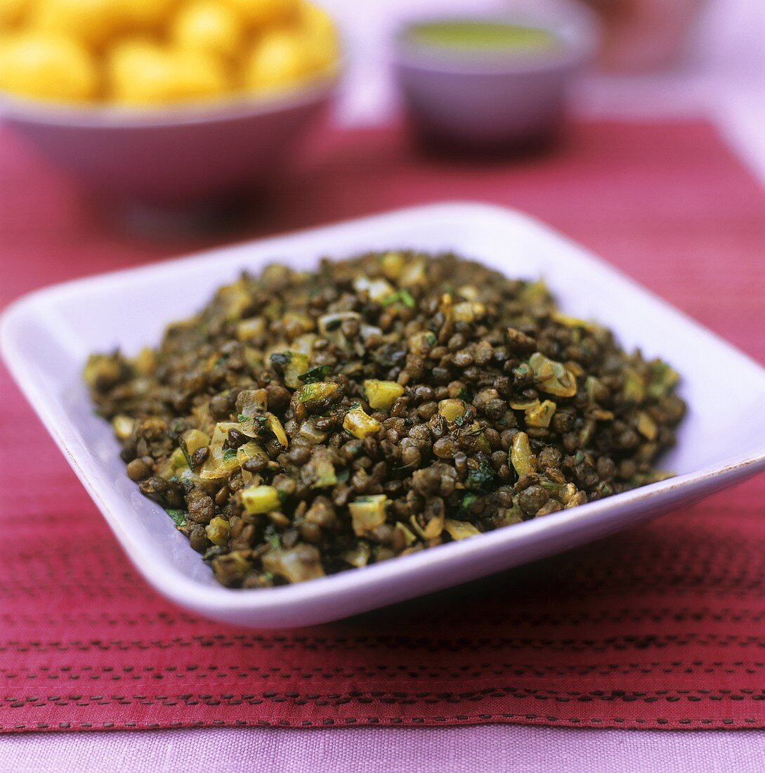 Cooked lentils