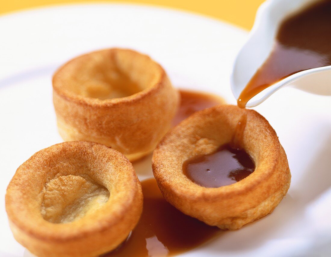 Yorkshire puddings with gravy