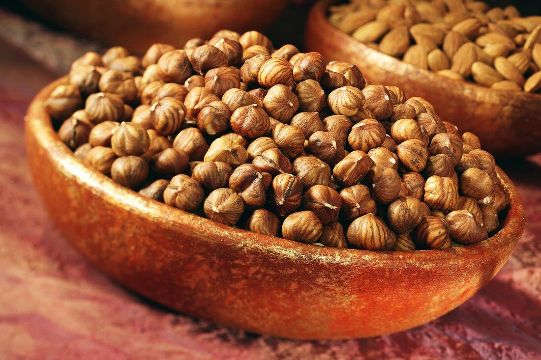 Hazelnuts in a bowl