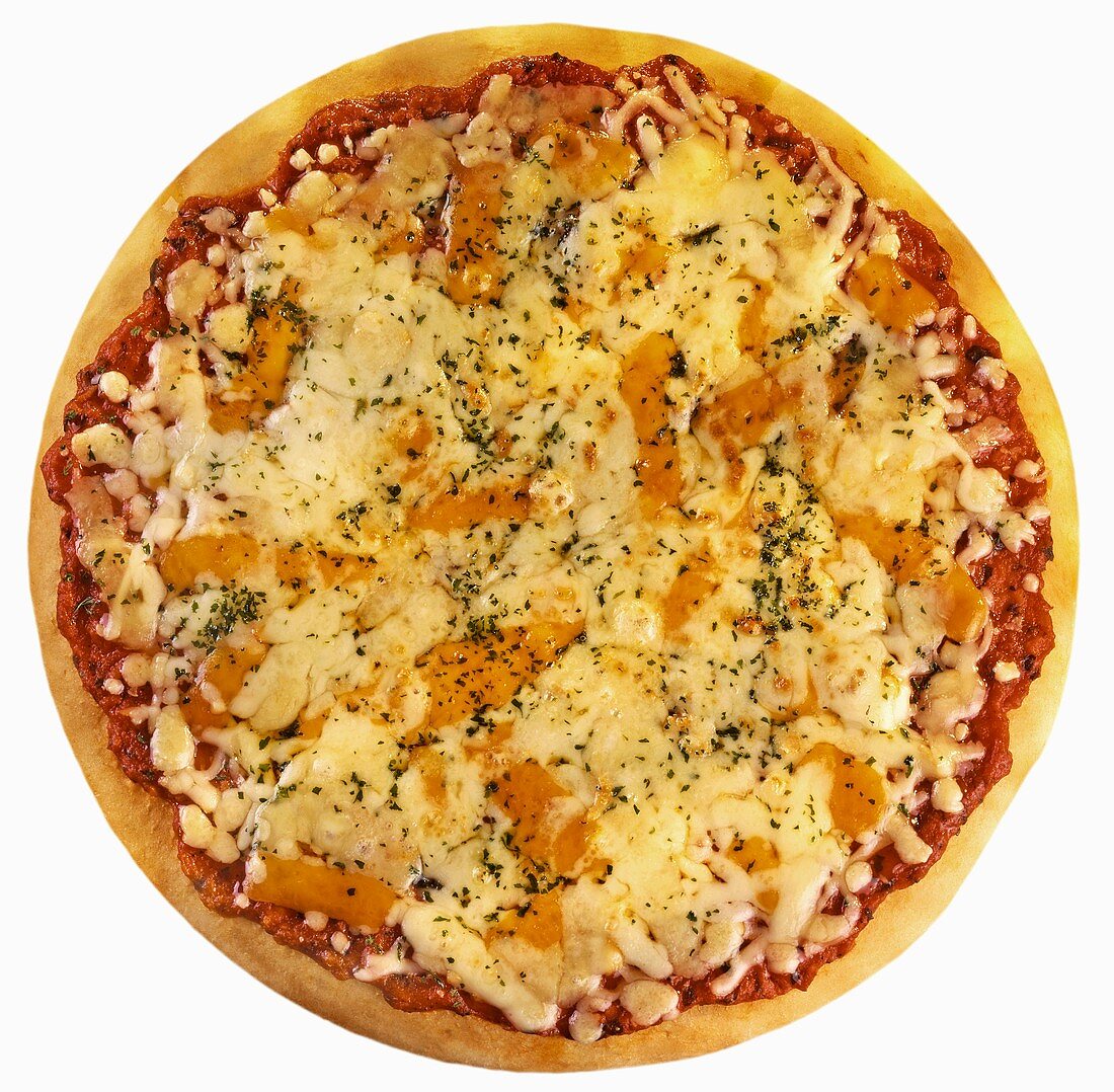 Pizza mit Tomaten und Käse