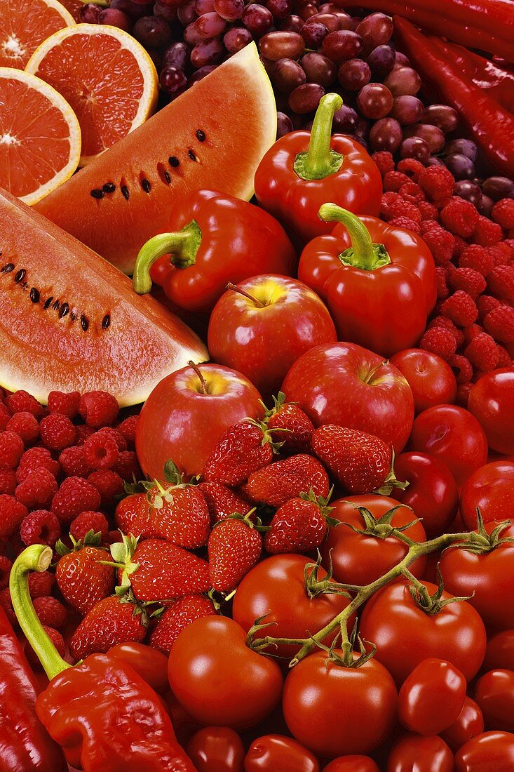 Red fruit and vegetables