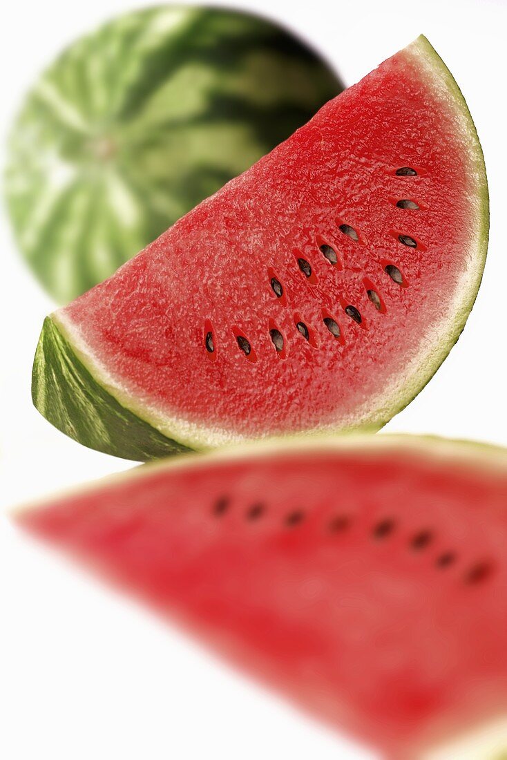 Watermelon and slices of watermelon